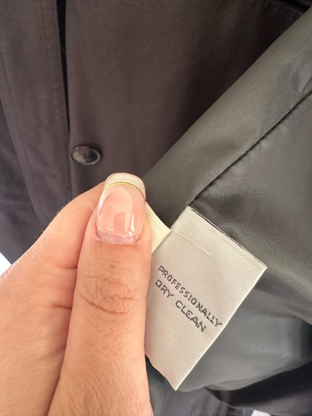 Forecaster of Boston USA Long Black Trench Coat Button Tie Vintage Women’s 13/14 - Picture 5 of 7